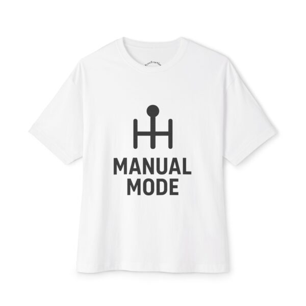 Oversized Tee White Short Sleeve "MANUAL MODE"